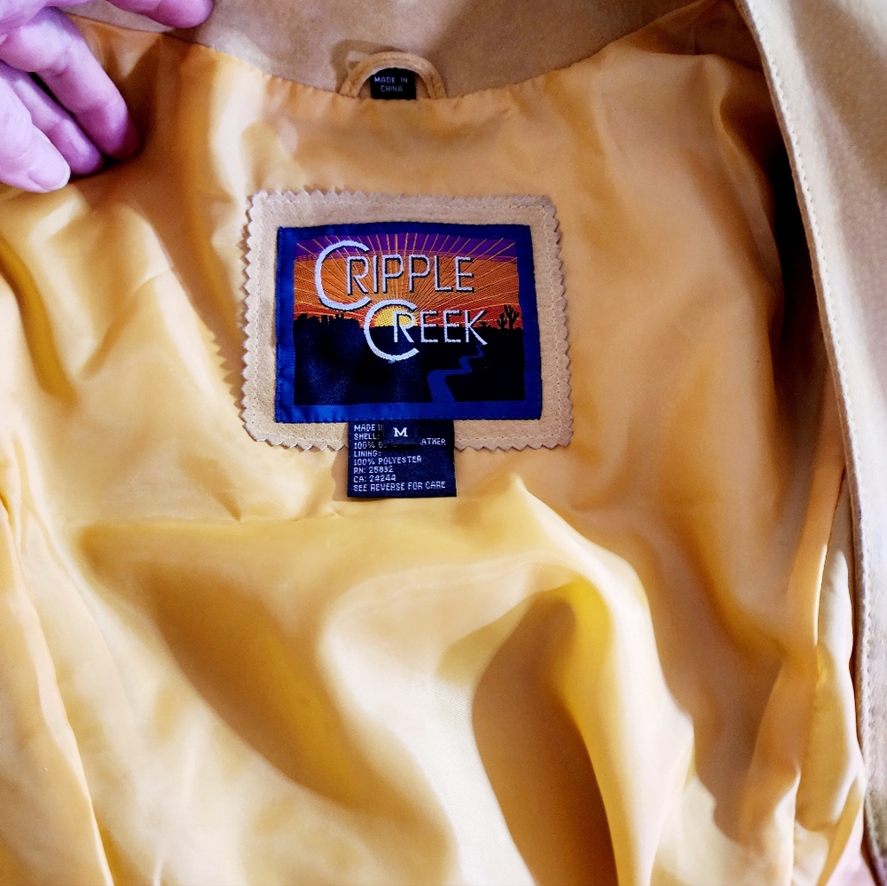 Canyon Creek Vintage Yellow Fringe Leather Jacket - Picture 15 of 15